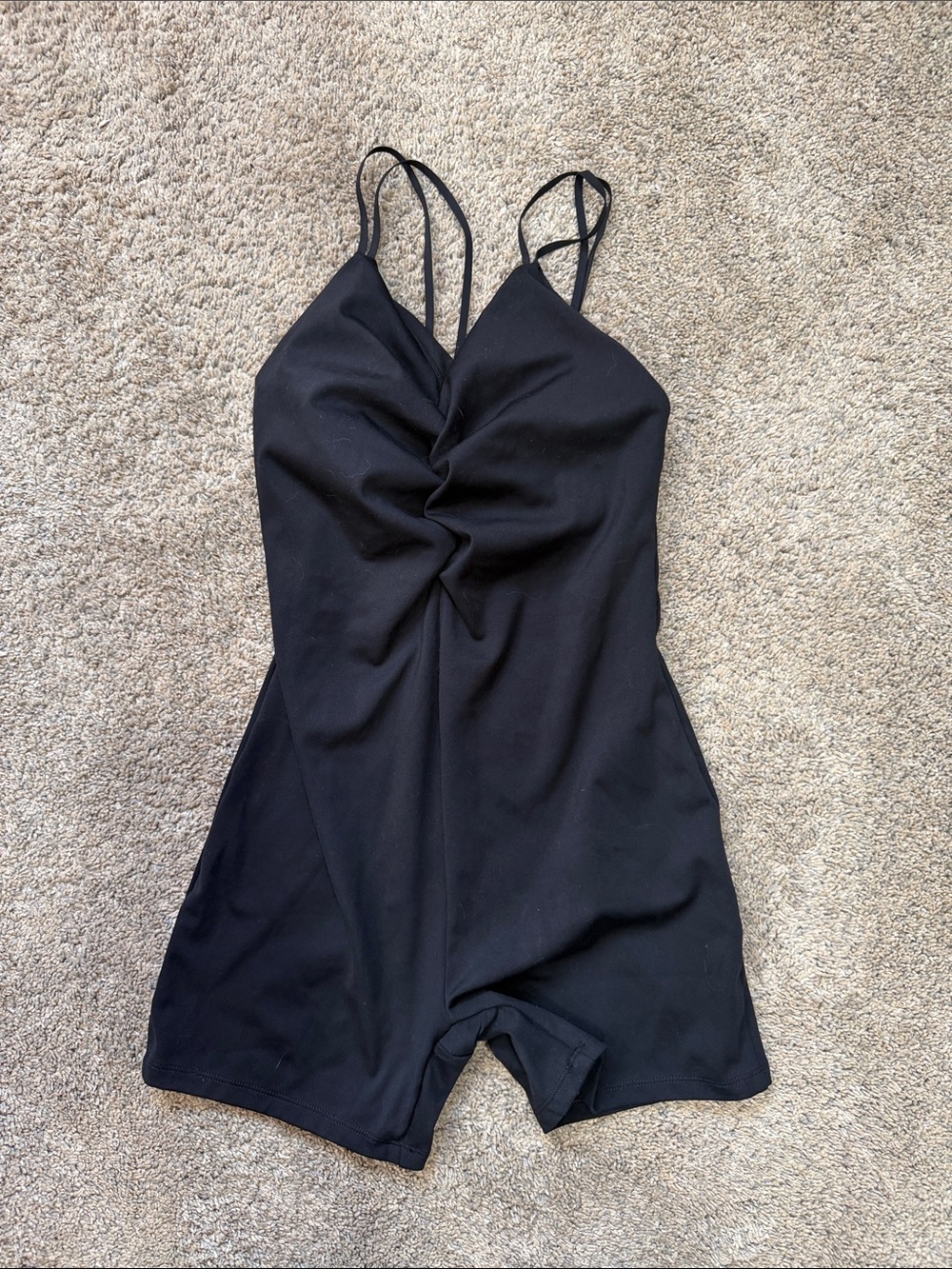 Victoria's Secret Black Kids One-Piece Bodysuit with Thin Straps